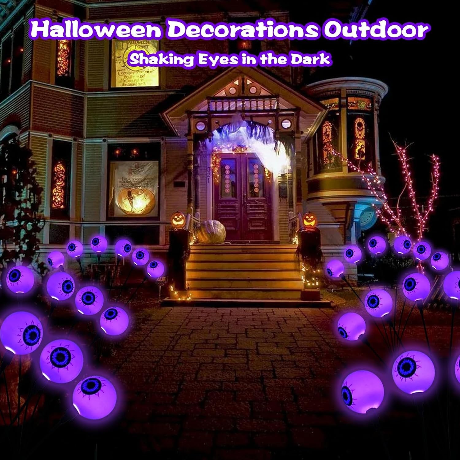 Halloween Decorations outside Solar Eyeball Stake Lights Halloween Decorations O