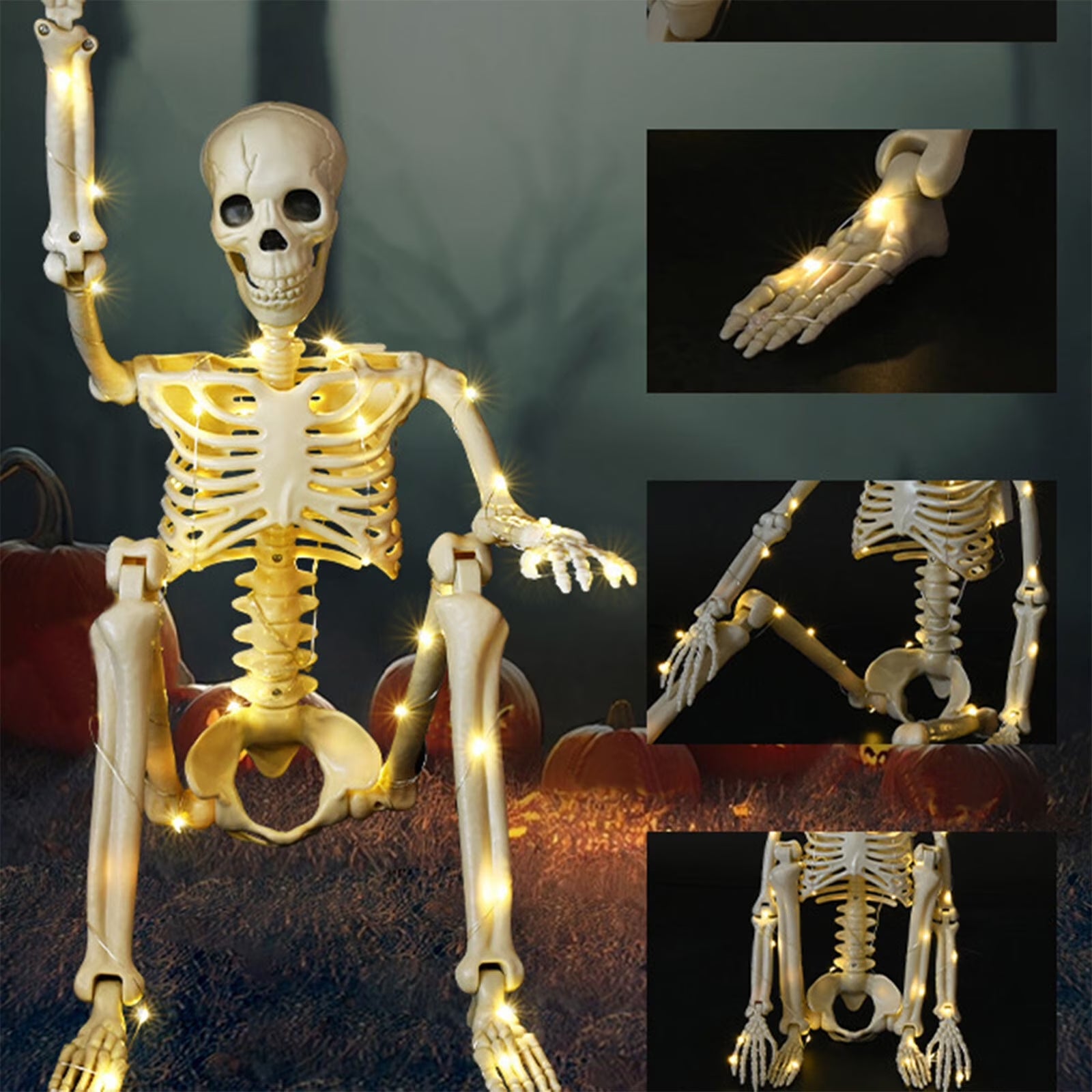 Halloween Decorations Outdoor Halloween Dark Terror Skeleton Decoration Props Set up Ghost House Halloween Decor on Clearance