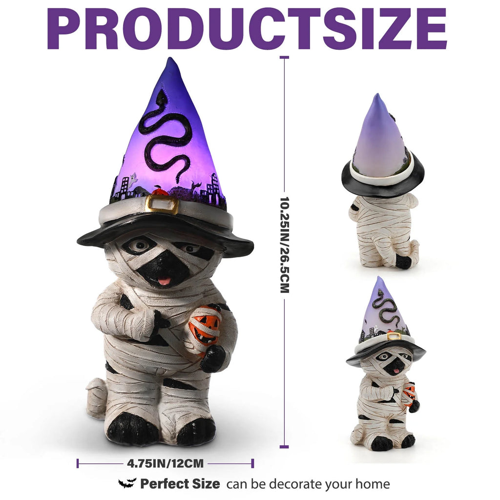 Halloween Table Decor Mummy Dog Figurine Light up Halloween Gifts Halloween Decorations Indoor