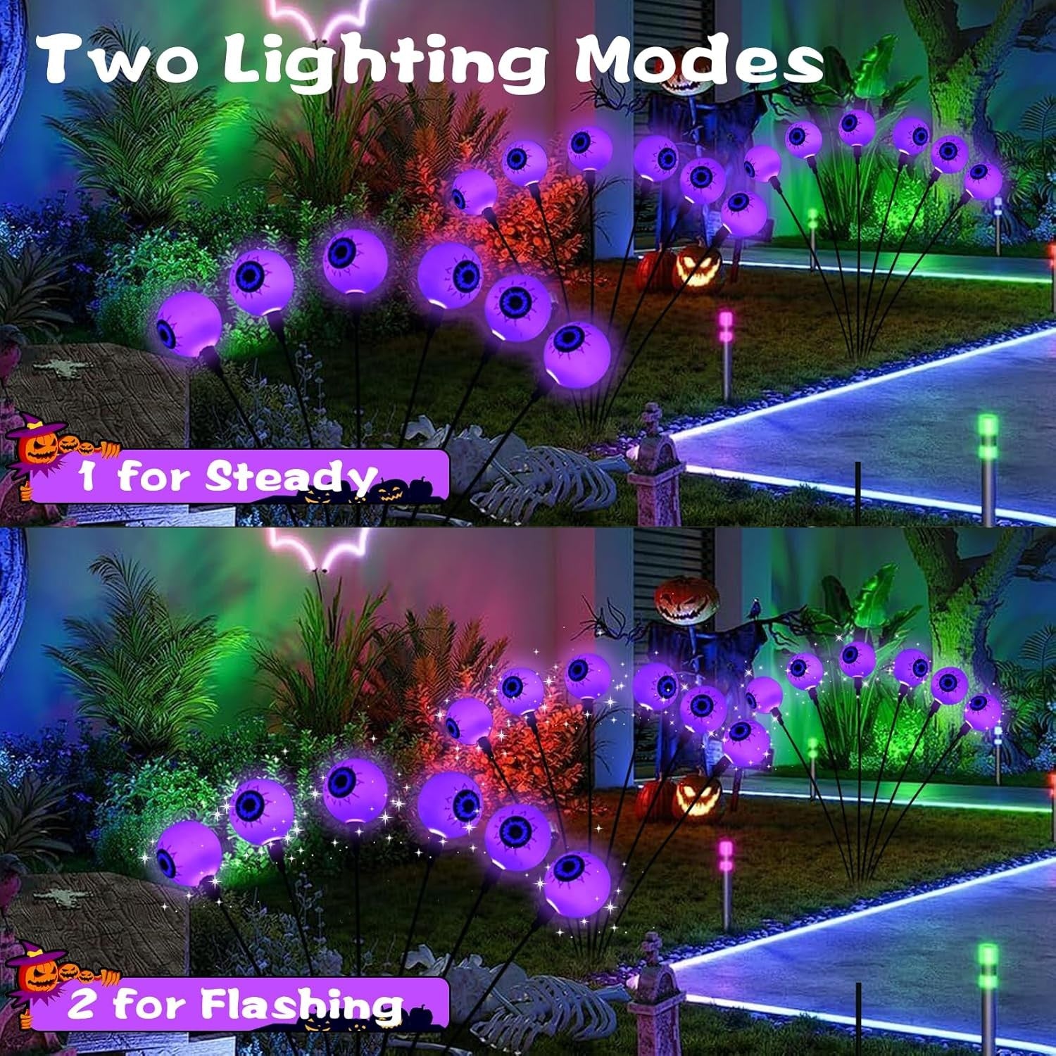 Halloween Decorations outside Solar Eyeball Stake Lights Halloween Decorations O