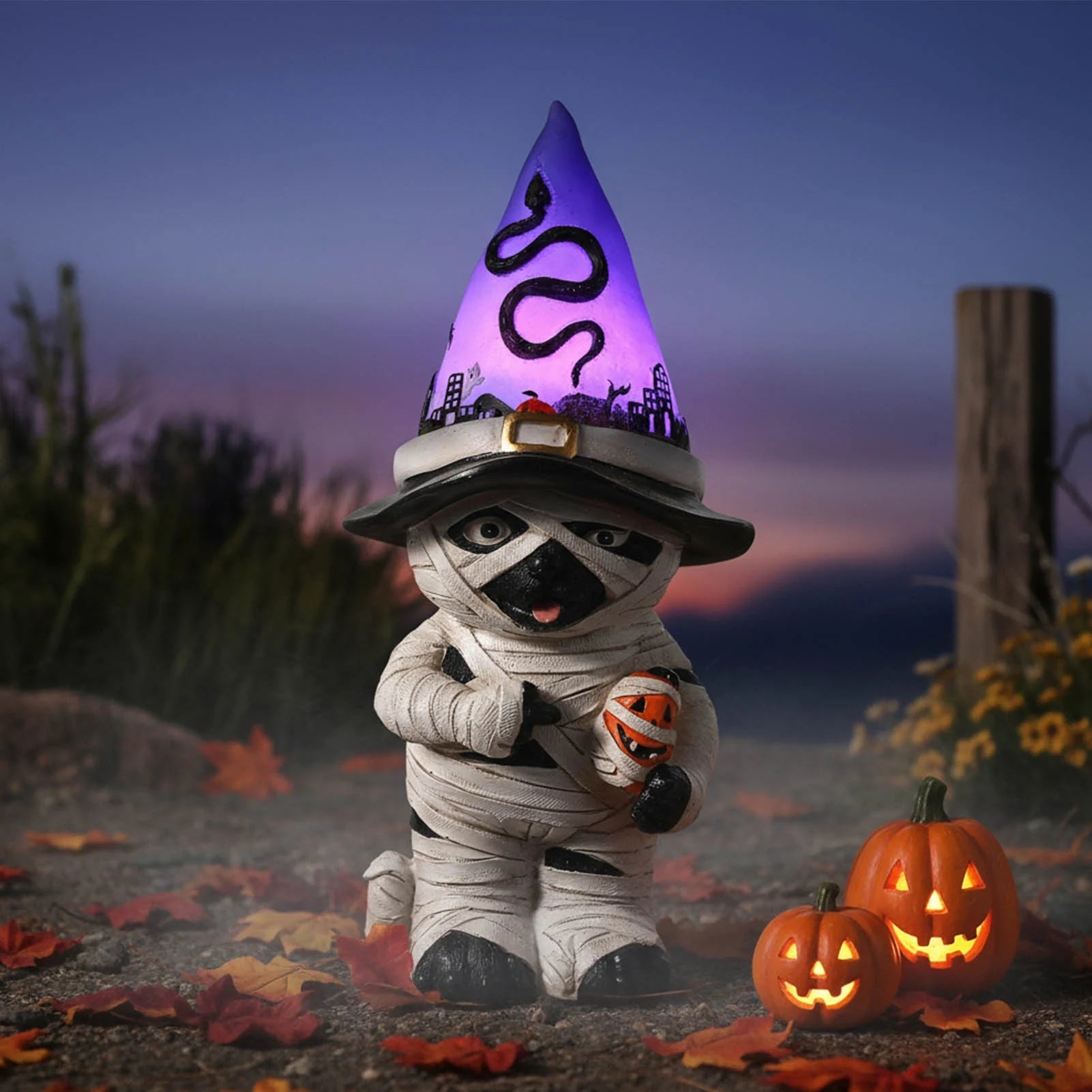 Halloween Table Decor Mummy Dog Figurine Light up Halloween Gifts Halloween Decorations Indoor