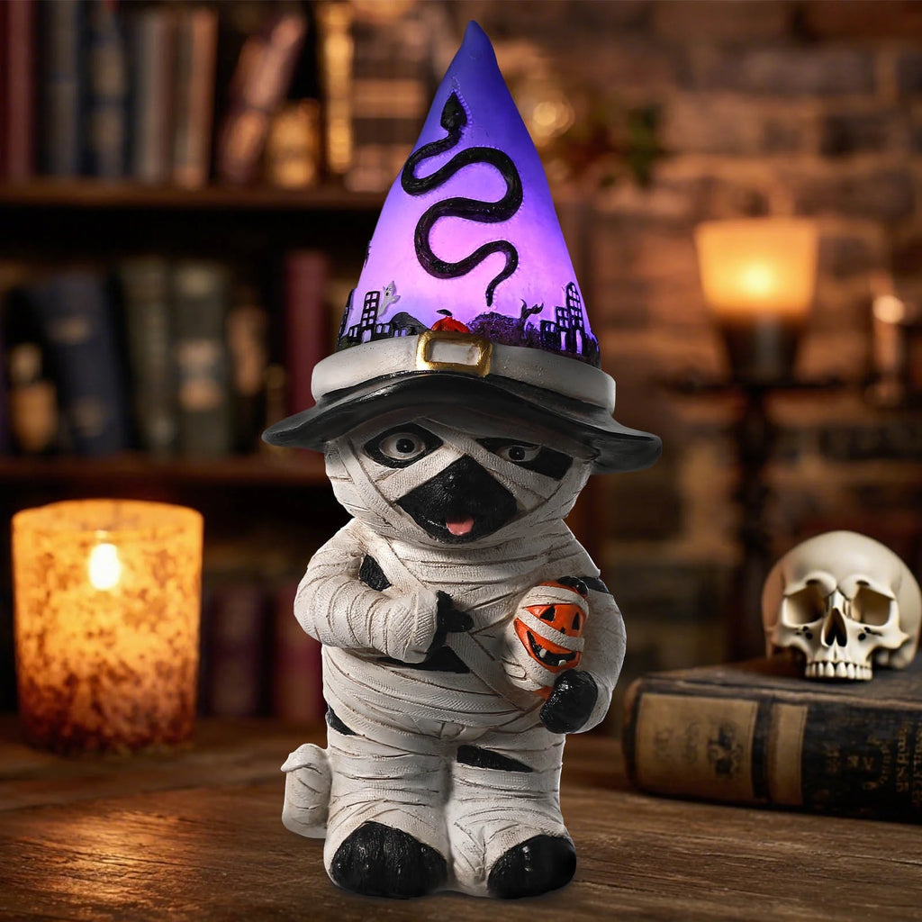Halloween Table Decor Mummy Dog Figurine Light up Halloween Gifts Halloween Decorations Indoor