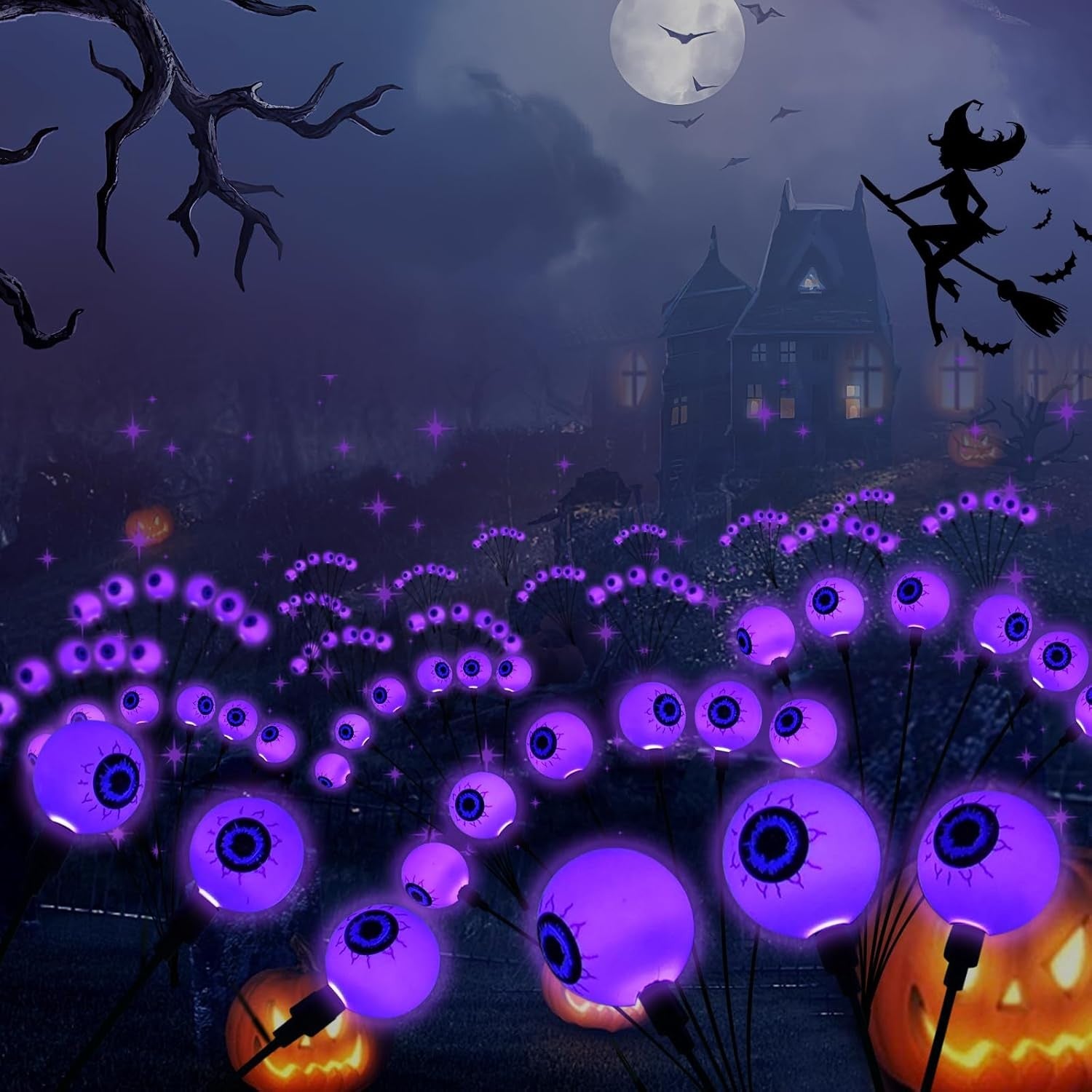 Halloween Decorations outside Solar Eyeball Stake Lights Halloween Decorations O